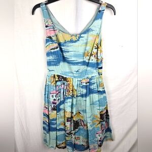 Boden Nancy Riveria Sleeveless Colorful Printed Women's Dress Sz 4R